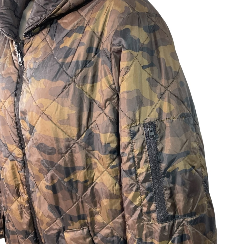 Champion reversible camo/black  quilted hooded puffer coat. SZ L - Picture 2 of 7